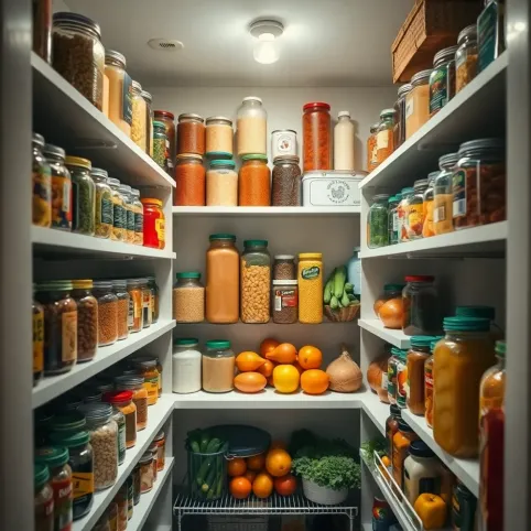 Mała spiżarnia w domu