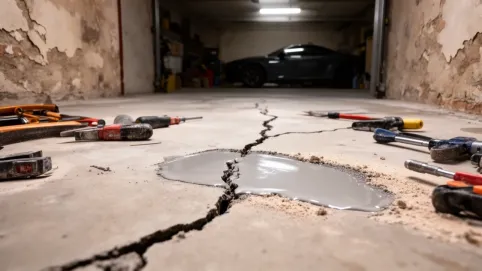 Naprawa posadzki betonowej w garażu