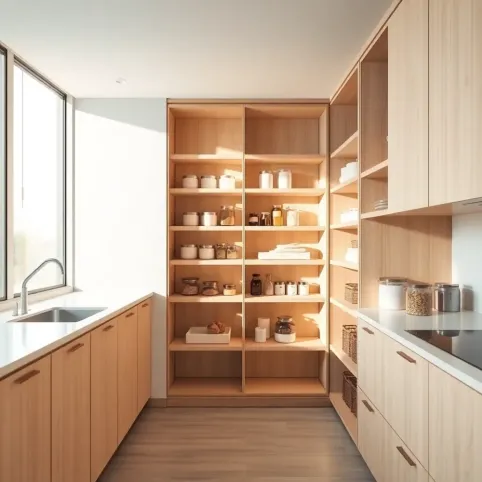 Nowoczesna spiżarnia w kuchni