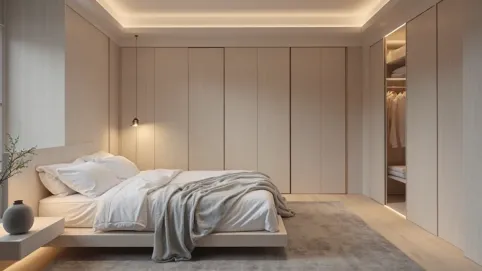 Nowoczesna sypialnia z garderobą