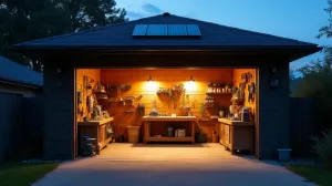 Oświetlenie solarne do garażu