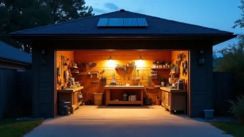 Oświetlenie solarne do garażu