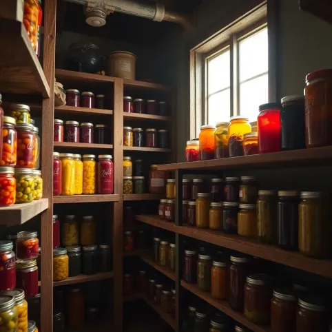 Półki na słoiki do piwnicy