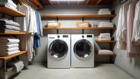 Pralnia i suszarnia w piwnicy