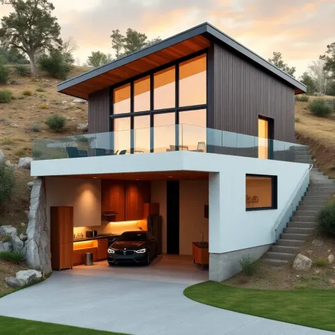 Projekt domu z garażem w piwnicy