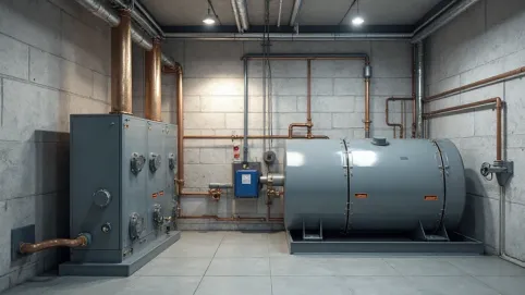 schemat kotłowni z buforem