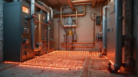 schemat kotłowni z ogrzewaniem podłogowym