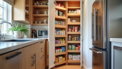 Spiżarnia w meblach kuchennych