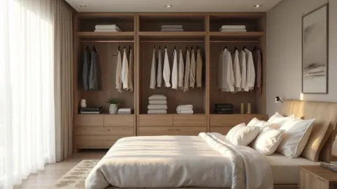 Sypialnia z garderobą inspiracje