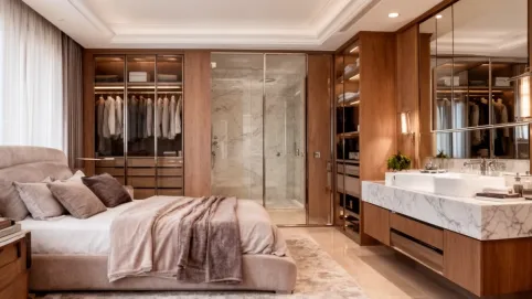 Sypialnia z łazienką i garderobą