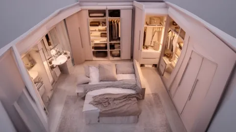 Sypialnia z łazienką i garderobą rzut