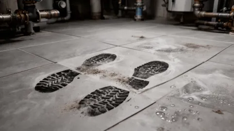 Szare płytki do kotłowni