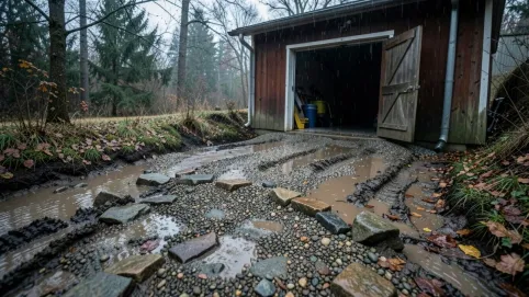 Tymczasowy podjazd do garażu