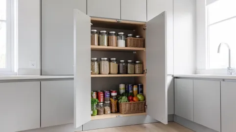 ukryta spiżarnia w kuchni projekt