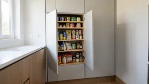 ukryta spiżarnia w meblach kuchennych