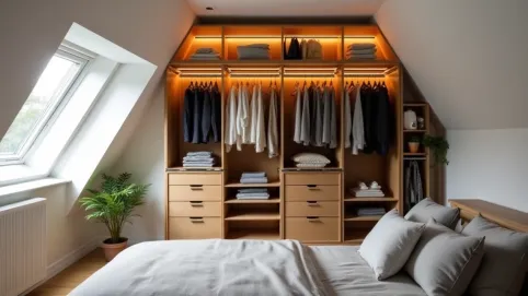 Wąska garderoba aranżacje