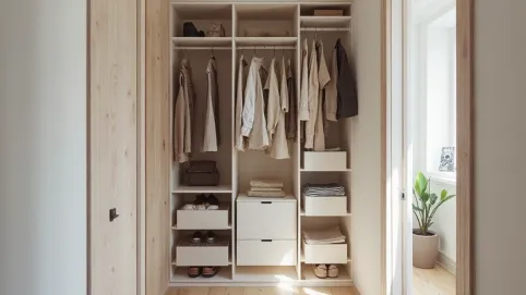 Wąska garderoba do przedpokoju