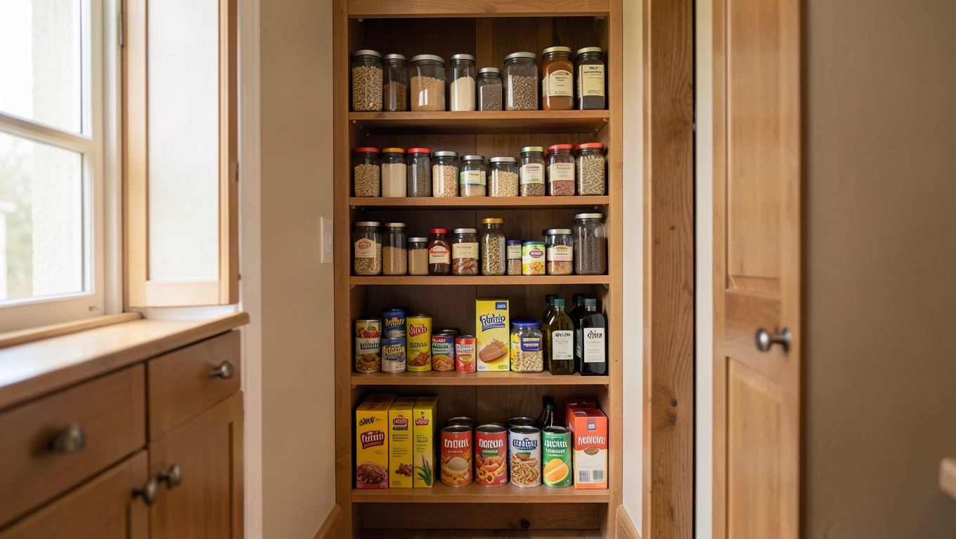 Spiżarnia w wnęce kuchennej