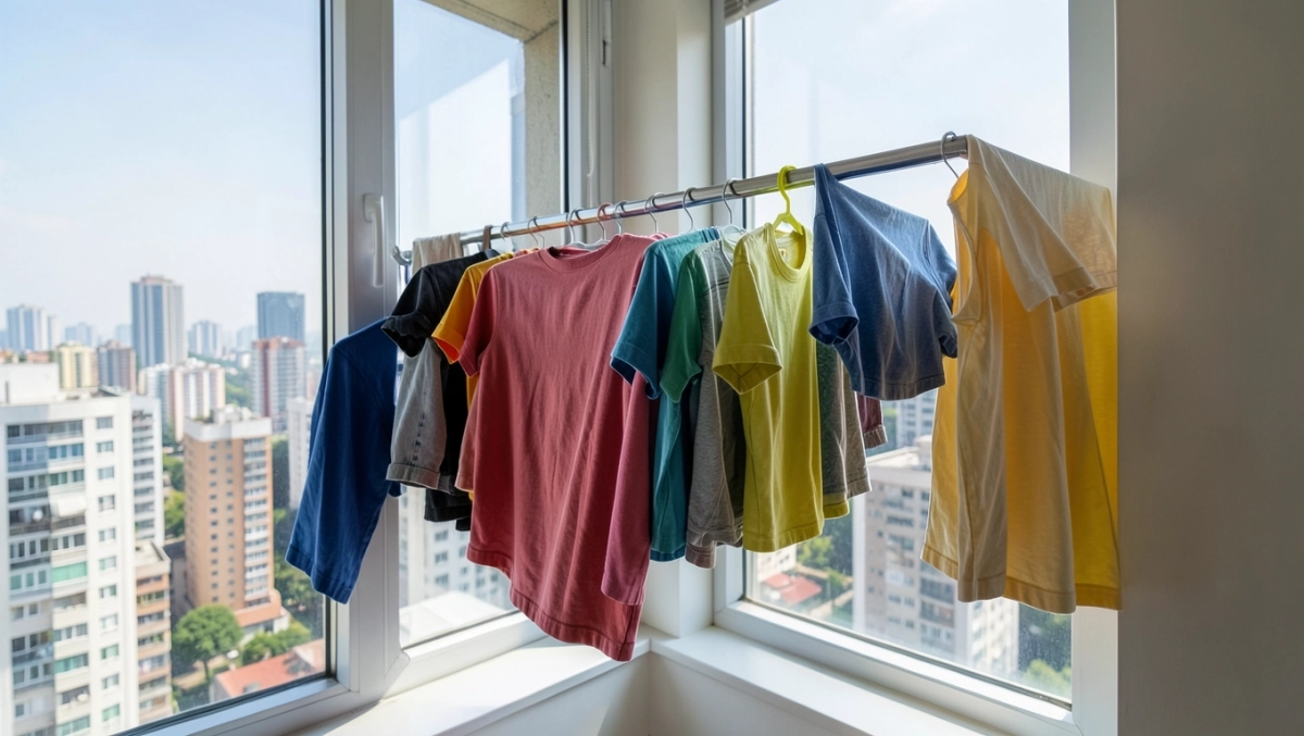 suszarka za okno w bloku