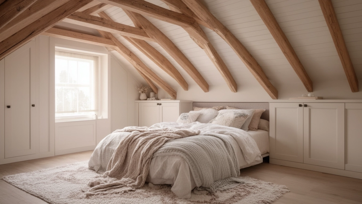 Sypialnia z Garderoba na poddaszu