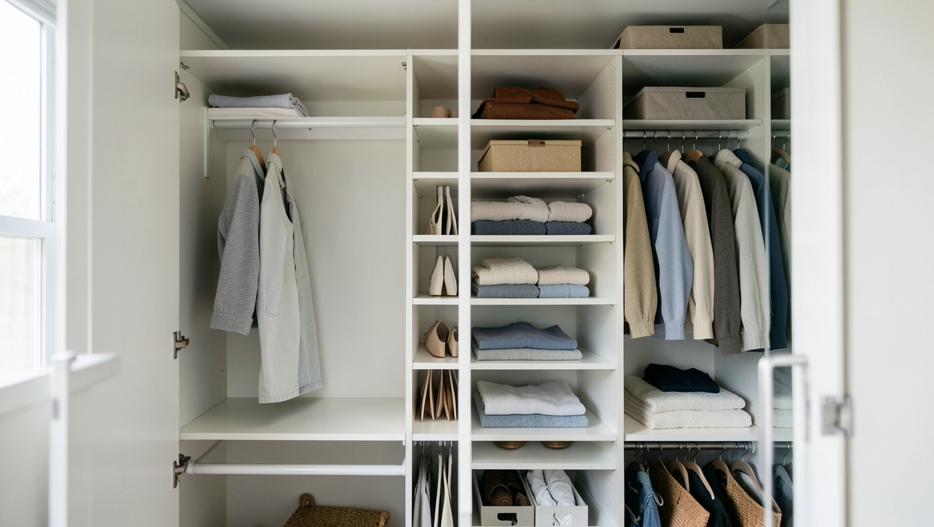 szafa do garderoby bez drzwi