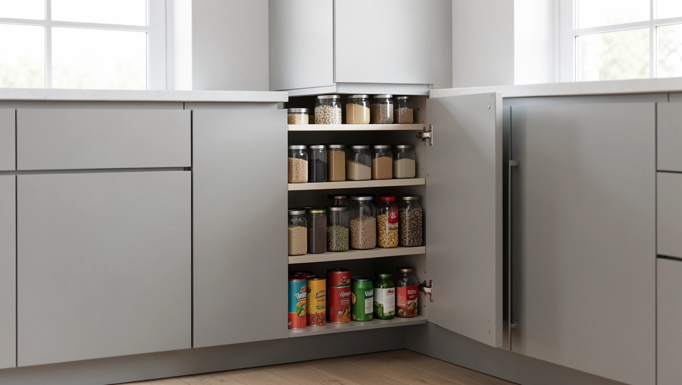 Szafka spiżarnia w zabudowie kuchennej