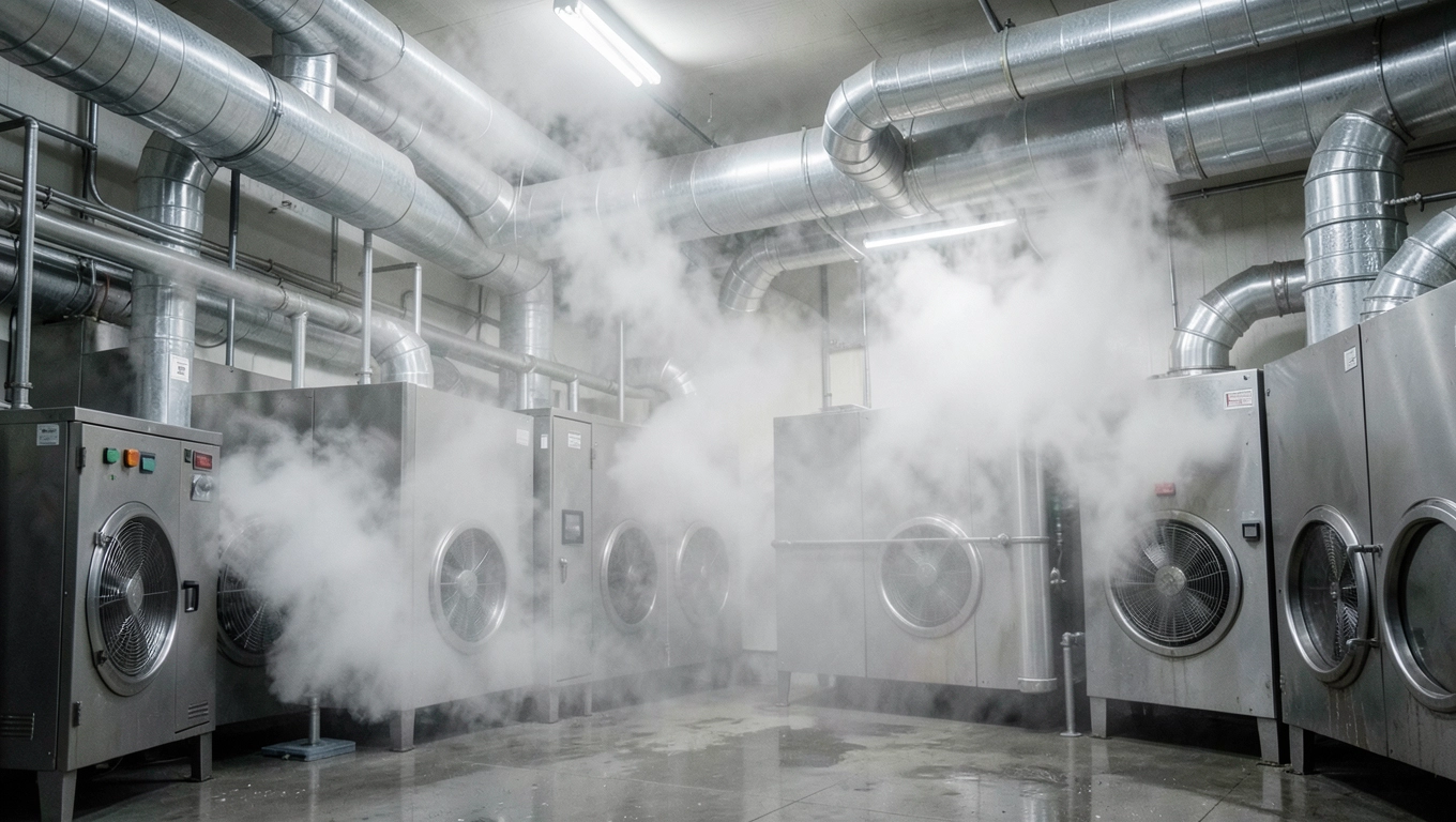Wentylacja pralni: wielokrotna wymiana powietrza