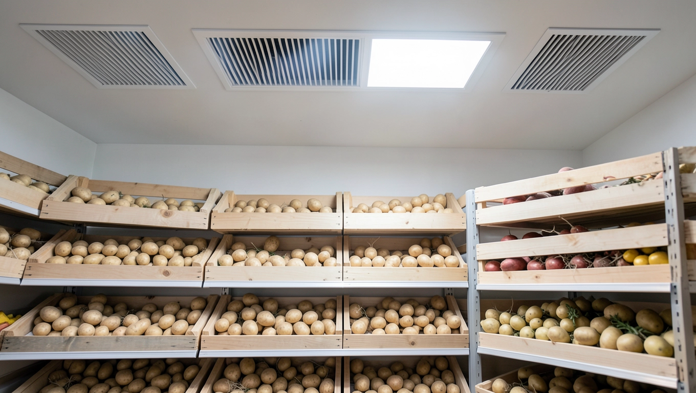 Wentylacja w projekcie spiżarni