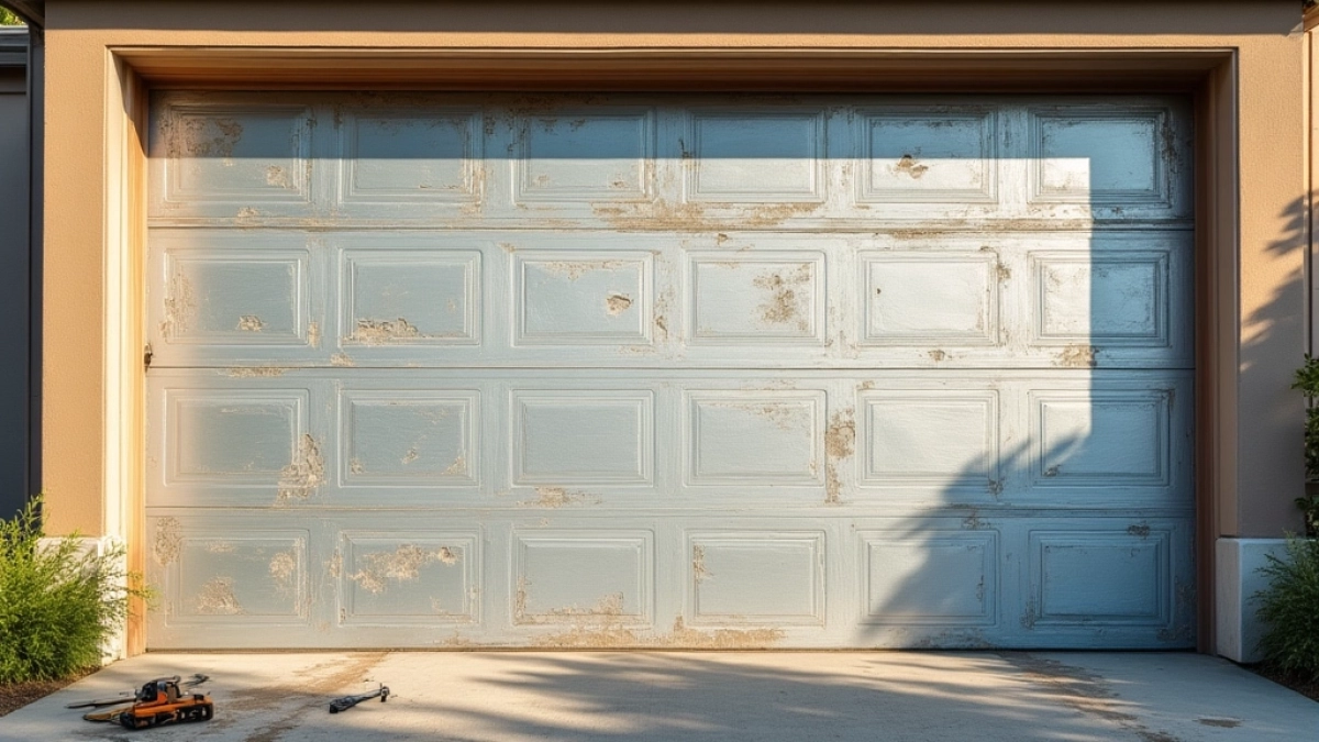 Wymiana okleiny na bramie garażowej