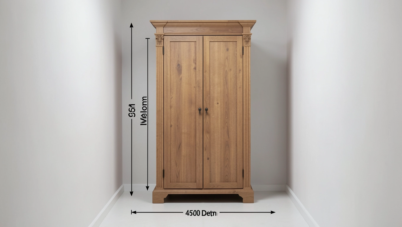 Wymiary garderoby drewnianej