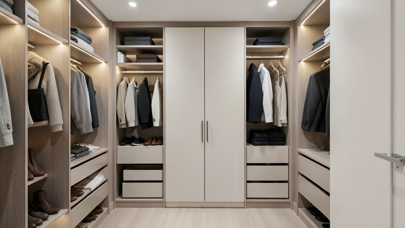 Wyposażenie garderoby 10m²