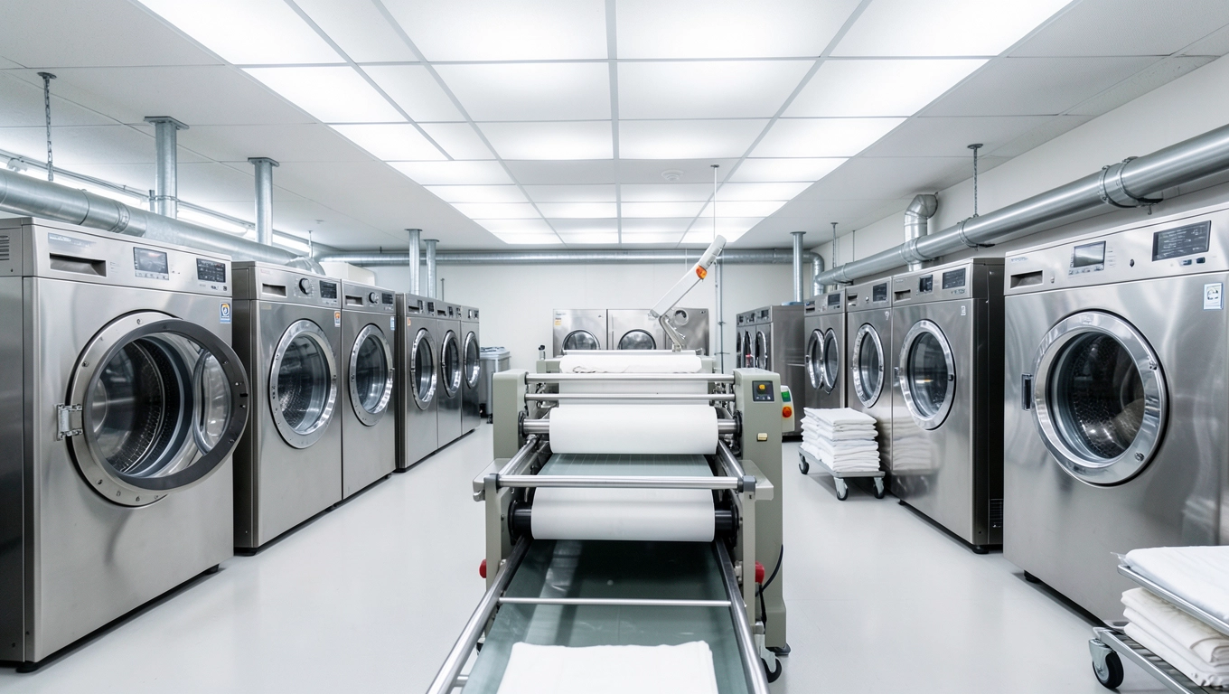 wyposażenie pralni przemysłowej