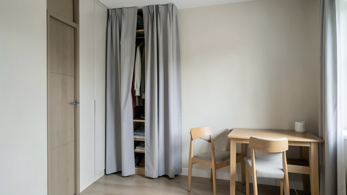 Zalety garderoby ukrytej za zasłoną